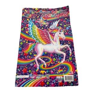 BRAND NEW Lisa Frank Large Unicorn Super Coloring & Activity Pad Book 16" x 11"